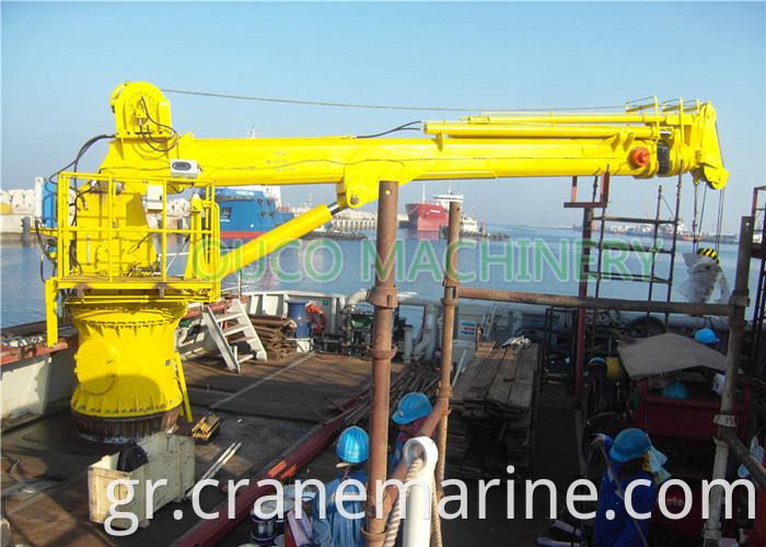 1ton 30 meters Telescopic marine crane with IACS certified